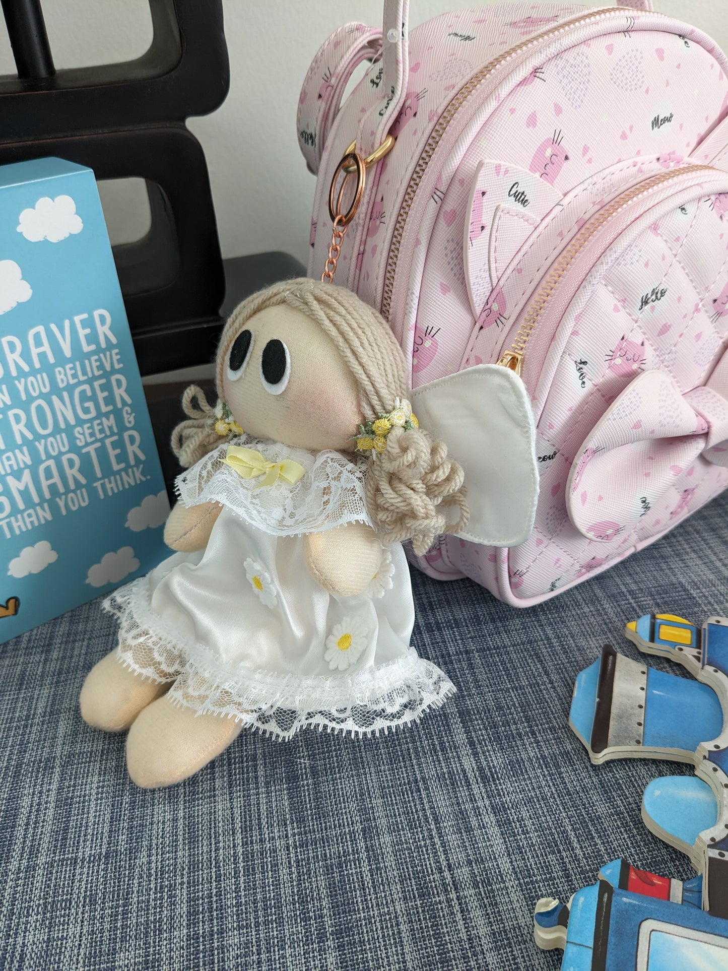 Key Chain Handmade Rag Doll Angel -Girl