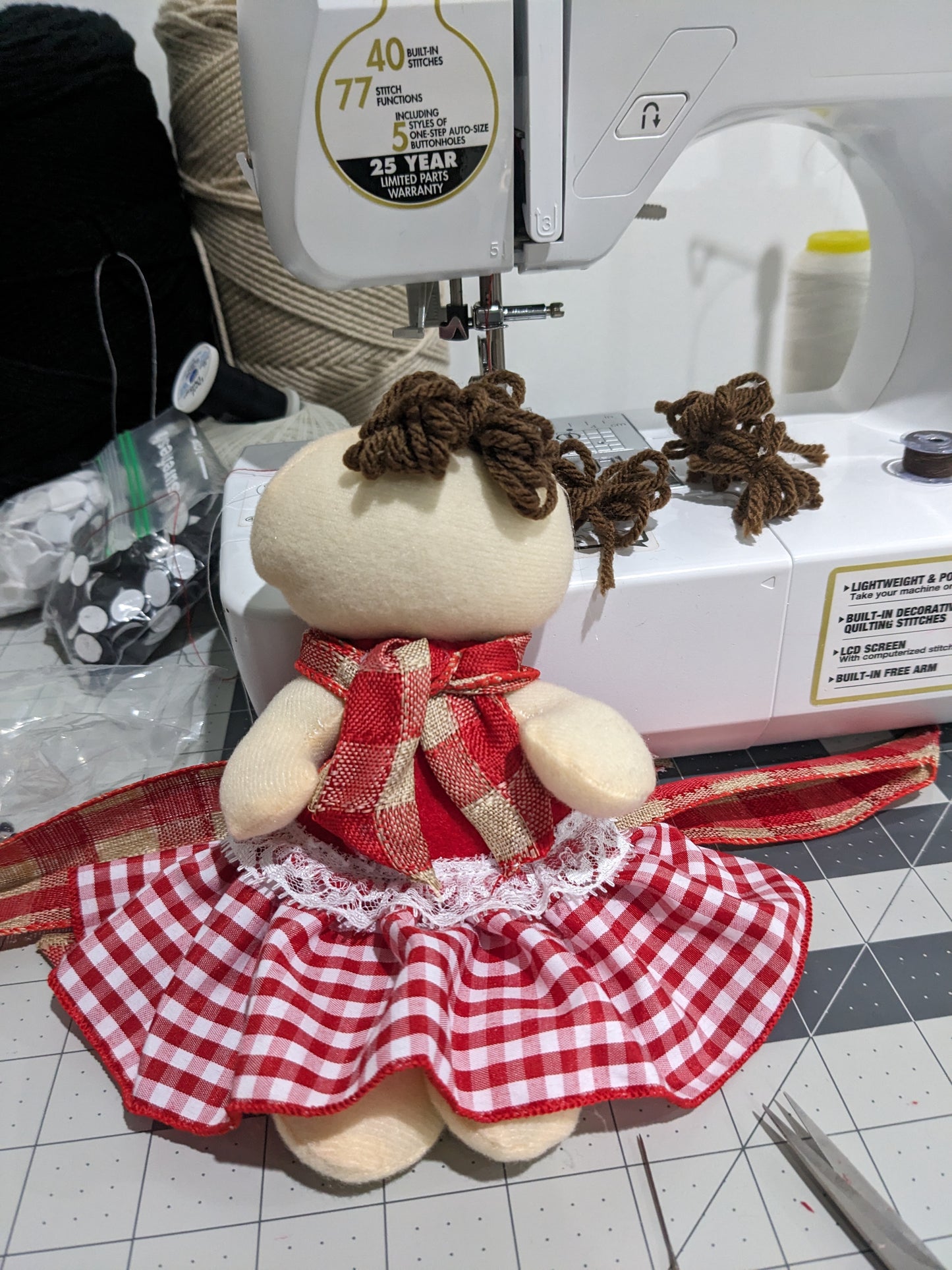 Key Chain Handmade Rag Doll - Betty -