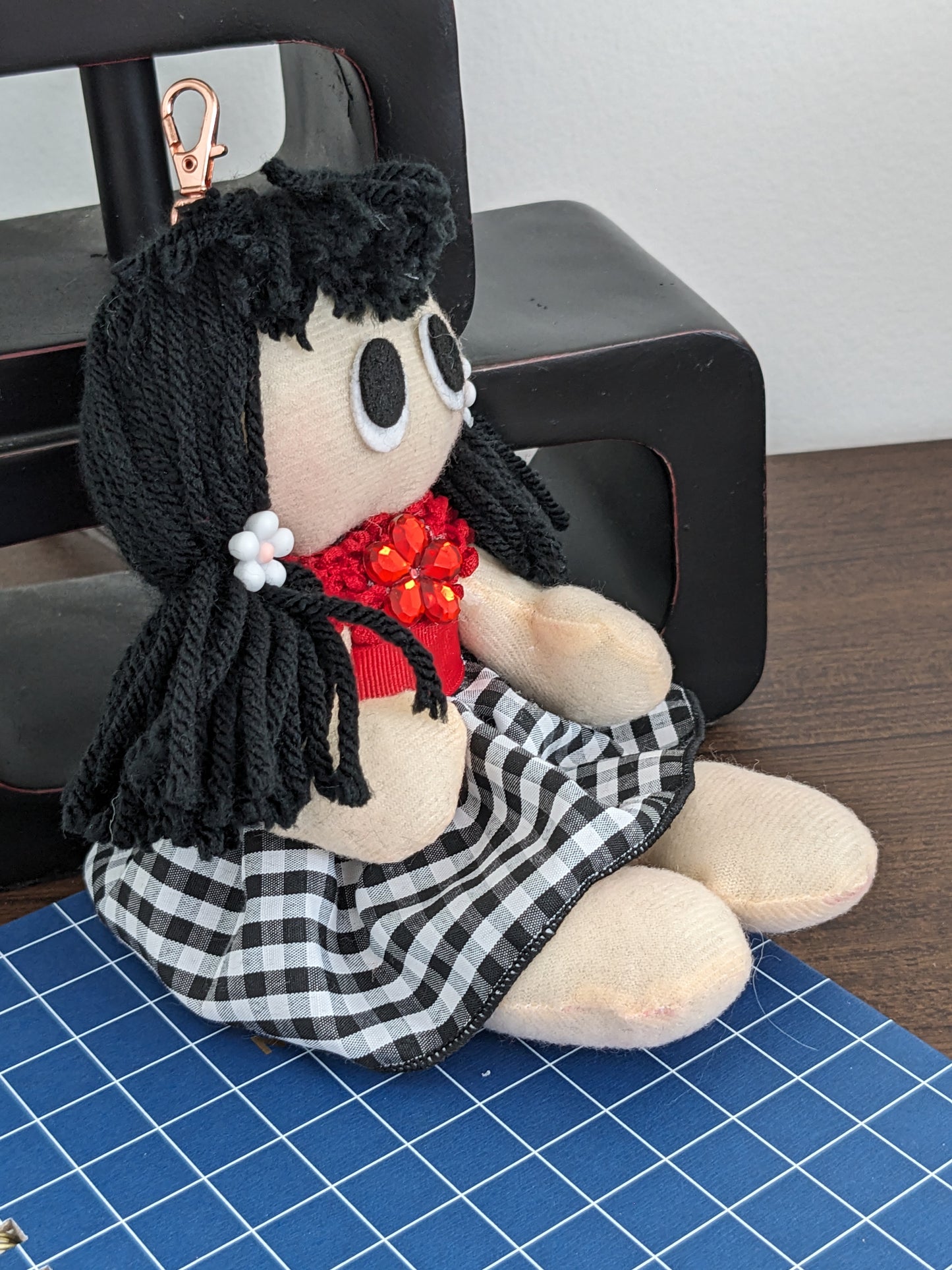 Key Chain Handmade Rag Doll - Loren -