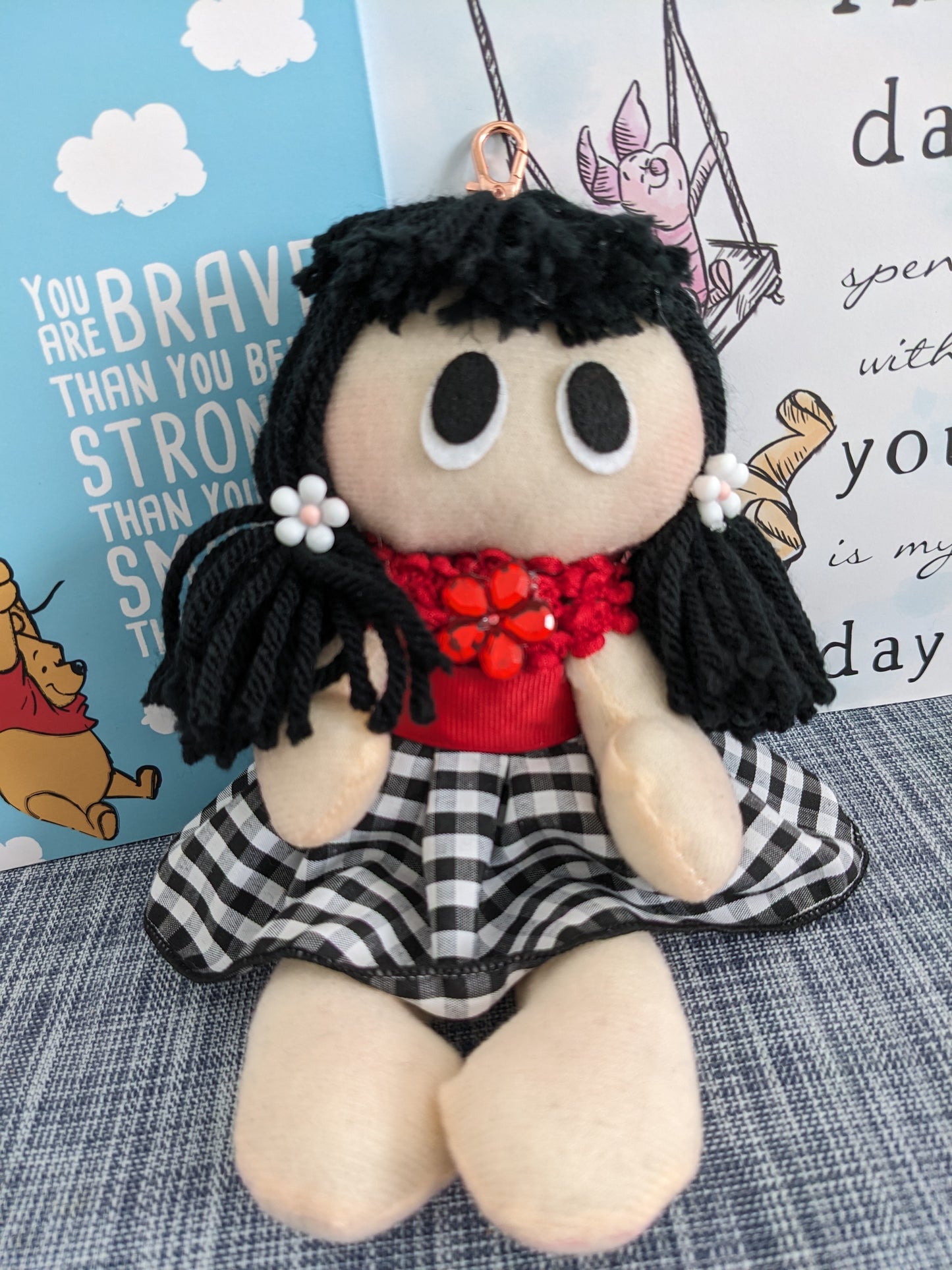 Key Chain Handmade Rag Doll - Loren -