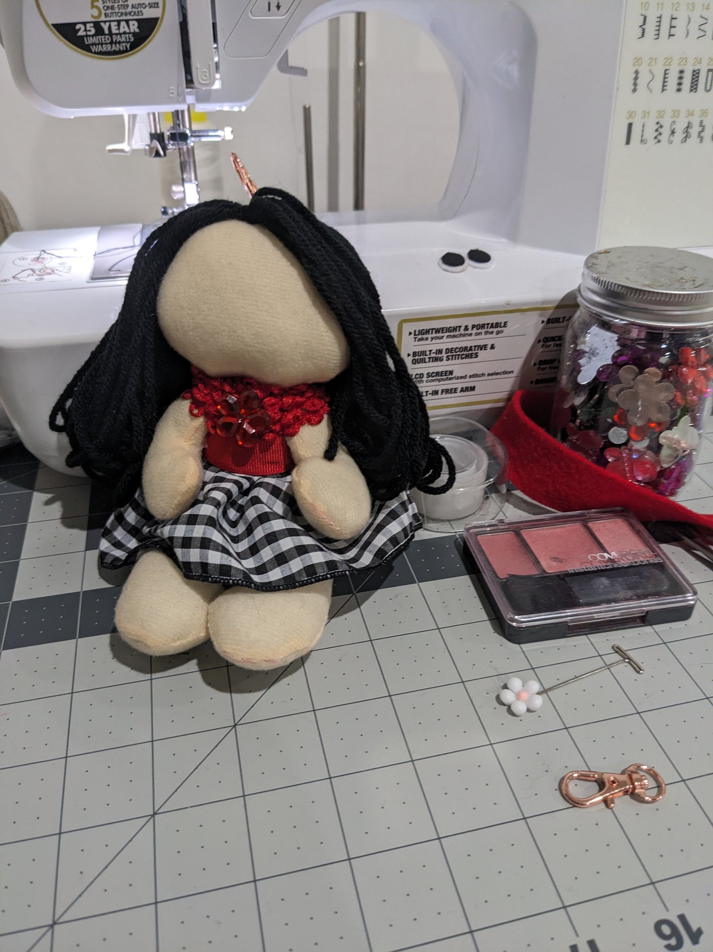 Key Chain Handmade Rag Doll - Loren -